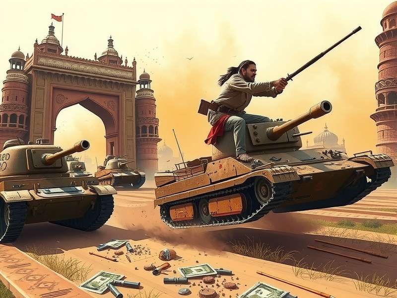 Mughal Tank Mastery Battle Scene